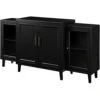 Walker Edison 4-Door Tiered Modern-Sideboard-Buffet Stand For Storage, 62, Black -Amazon Store 31fIy6Q7xcL