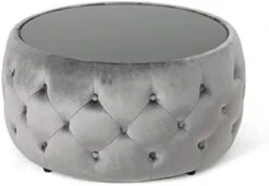 Christopher Knight Home Ivy Glam Velvet And Tempered Glass Coffee Table Ottoman, Smoke, Black 19 Christopher Knight Home Ivy Glam Velvet And Tempered Glass Coffee Table Ottoman, Smoke, Black -Amazon Store 31fi5frRqNL. AC