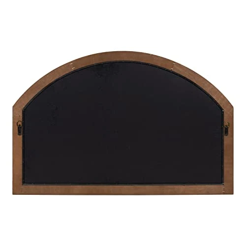 Kate And Laurel Haldron Traditional Wood Arch Mirror, 24" X 36", Rustic Brown, Shabby-Chic Rustic Windowpane Mirror With Decorative Metal Fretwork 6 Kate And Laurel Haldron Traditional Wood Arch Mirror, 24" X 36", Rustic Brown, Shabby-Chic Rustic Windowpane Mirror With Decorative Metal Fretwork - Image 4
