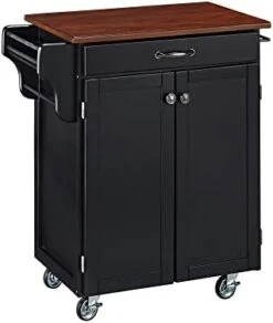 Homestyles Cuisine Kitchen Cart, Off White, Oak Top -Amazon Store 31gAgByyZ6L. AC