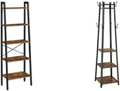 VASAGLE ALINRU 5-Tier Bookshelf, Industrial Bookcase And Storage Rack, Wood Look Accent Furniture With Metal Frame, 22.1 X 13.3 X 67.7 Inches, Rustic Brown 11 VASAGLE ALINRU 5-Tier Bookshelf, Industrial Bookcase And Storage Rack, Wood Look Accent Furniture With Metal Frame, 22.1 X 13.3 X 67.7 Inches, Rustic Brown -Amazon Store 31gOZALc3rL. AC