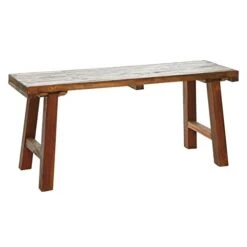 Deco 79 Wood Handmade Natural Bench, 44" X 14" X 19", Brown -Amazon Store 31gV73b1m2L