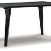 Signature Design By Ashley Otaska Mid Century Modern Rectangular Dining Room Table, Black