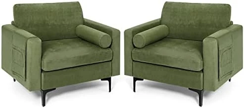 Giantex Large Couch, 3 Seat Sectional Sofa Set, L-Shaped Modular Sleeper With Convertible Chaise Lounge, USB Ports, 3-Hole Socket, Storage Box, 2 Bolsters, Family Apartment Living Room, Green 12 Giantex Large Couch, 3 Seat Sectional Sofa Set, L-Shaped Modular Sleeper With Convertible Chaise Lounge, USB Ports, 3-Hole Socket, Storage Box, 2 Bolsters, Family Apartment Living Room, Green - Image 10
