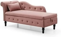 RARZOE Tufted Velvet Chaise Lounge Indoor With Storage, Upholstered Rolled Arm Chaise Lounges Indoor Chair, Right Arm Facing Chaise Lounge With Nailhead Trim For Living Room Bedroom Office,White 24 RARZOE Tufted Velvet Chaise Lounge Indoor With Storage, Upholstered Rolled Arm Chaise Lounges Indoor Chair, Right Arm Facing Chaise Lounge With Nailhead Trim For Living Room Bedroom Office,White -Amazon Store 31gd9ymfyHL. AC 1