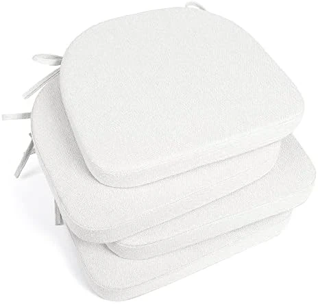 Tromlycs Dining Chair Cushions For Dining Kitchen Pads Set Of 4 Room Seat Indoor U Shaped Non Slip With Ties 17 X 16 Inch Farmhouse Ivory White 10 Tromlycs Dining Chair Cushions For Dining Kitchen Pads Set Of 4 Room Seat Indoor U Shaped Non Slip With Ties 17 X 16 Inch Farmhouse Ivory White - Image 8