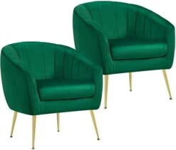 Yaheetech Accent Chair, Modern And Cozy Barrel Chair With Gold Metal Legs, Tufted Accent Armchair For Living Room/Bedroom/Office/Guest Room Green, Set Of 2 18 Yaheetech Accent Chair, Modern And Cozy Barrel Chair With Gold Metal Legs, Tufted Accent Armchair For Living Room/Bedroom/Office/Guest Room Green, Set Of 2 -Amazon Store 31gmU6WxWHL. AC