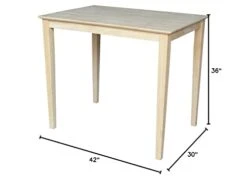International Concepts Solid Wood Top Table With Shaker Legs, Counter Height -Amazon Store 31gqyAQOG1L