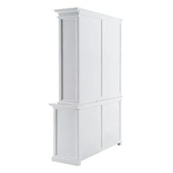 NovaSolo Halifax Mahogany Solid Wood Buffet Hutch Unit With 8 Shelves In White -Amazon Store 31h0nJr2SZL