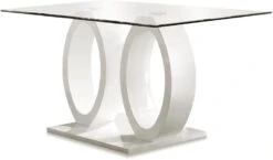 Furniture Of America Quezon Dining Table, 54" X 17.75" X 26.25", Black -Amazon Store 31hQqqfqixL. AC