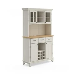 Homestyles Sideboards-buffets-credenzas, Server With Hutch, Off White