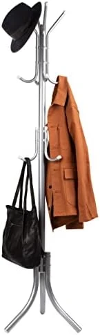 Mind Reader COATRACK11 Standing Metal Coat Rack Hat Hanger 11 Hook For Jacket, Purse, Scarf, Umbrella Tree Stand, Black 8 Mind Reader COATRACK11 Standing Metal Coat Rack Hat Hanger 11 Hook For Jacket, Purse, Scarf, Umbrella Tree Stand, Black - Image 6