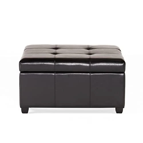 Christopher Knight Home Carlsbad Bonded Leather Storage Ottoman, Espresso 6 Christopher Knight Home Carlsbad Bonded Leather Storage Ottoman, Espresso - Image 4