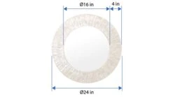 KOUBOO 1040142, Pearlescent White Round Capiz Seashell Sunray Wall Mirror -Amazon Store 31hxZA7MyVL