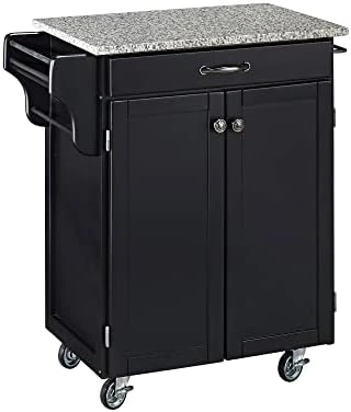 Homestyles Cuisine Kitchen Cart, Off White, Granite Top 9 Homestyles Cuisine Kitchen Cart, Off White, Granite Top - Image 7
