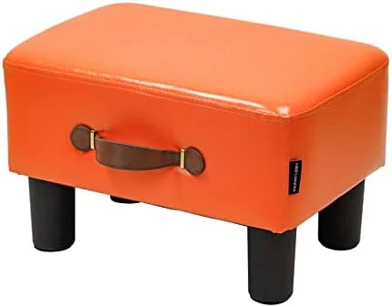 H&B Luxuries Footstool Small Ottoman, PU Leather Small Ottoman Foot Rest,16.14" Extended Rectangular Footstool With Carry,Ottoman For Living Room, Bedroom, Couch,Patio,Cloakroom (Light Brown) 14 H&B Luxuries Footstool Small Ottoman, PU Leather Small Ottoman Foot Rest,16.14" Extended Rectangular Footstool With Carry,Ottoman For Living Room, Bedroom, Couch,Patio,Cloakroom (Light Brown) - Image 12