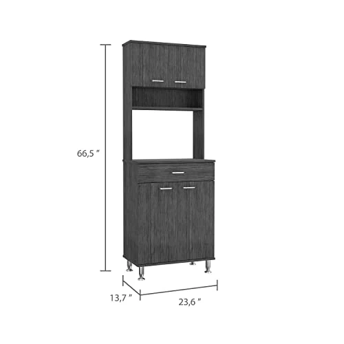 Helis 60 Pantry Cabinet - Smoky Oak 5 Helis 60 Pantry Cabinet - Smoky Oak - Image 3