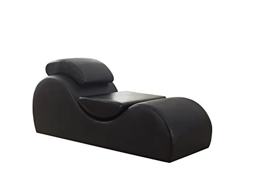 US Pride Furniture Yoga Modern Faux Leather Curved Lounge Chaise For Stretching & Relaxation, Ideal For Bedroom, Living, Meditation Room Or Office, Regular, Black 3 US Pride Furniture Yoga Modern Faux Leather Curved Lounge Chaise For Stretching & Relaxation, Ideal For Bedroom, Living, Meditation Room Or Office, Regular, Black