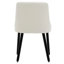 MINCETA Dining Chair,Morden Wood Leg Upholstered Kitchen Chair Set Of 2,PU In Cream White -Amazon Store 31iRKZ3pRpL