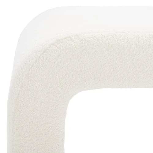 Safavieh Couture Collection Caralynn Mid-Century Modern White Faux Lamb's Wool (Fully Assembled) Bench 6 Safavieh Couture Collection Caralynn Mid-Century Modern White Faux Lamb's Wool (Fully Assembled) Bench - Image 4
