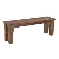 Porter Designs Taos Dining Bench, Regular, Brown