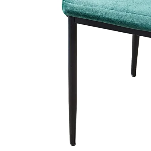 ROZHOME Dining Chair Set Of 4, Modern Kitchen Chairs Linen Side Chairs With Metal Legs And Frame (Green Velvet*4) 7 ROZHOME Dining Chair Set Of 4, Modern Kitchen Chairs Linen Side Chairs With Metal Legs And Frame (Green Velvet*4) - Image 5