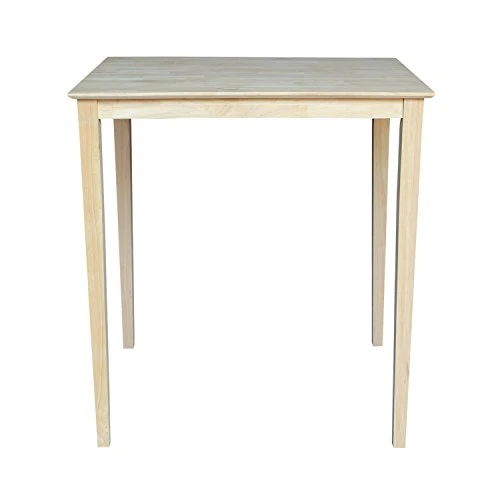 International Concepts Solid Wood Top Table With Shaker Legs, Bar Height 4 International Concepts Solid Wood Top Table With Shaker Legs, Bar Height - Image 2