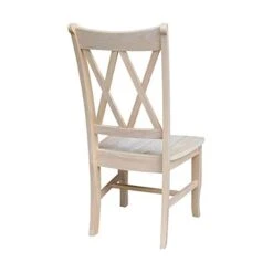 International Concepts Set Of Two Double X-Back Dining Chair, 19.9"W X 22"D X 41.3"H, Wood Unfinished -Amazon Store 31iktxL0KzL