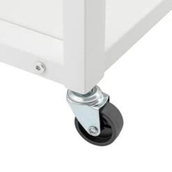 TFCFL Kitchen Bakers Rack, 4 Tiers Kitchen Utility Storage Shelf Rack With Wheels, Adjustable Height, Freestanding Rolling Organizer 220LBS Capacity (White) -Amazon Store 31isv7OhfaL