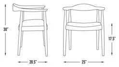 Laura Davidson Furniture Hans Wegner Replica Kennedy Arm Chair, Mid Century Modern Kitchen & Dining Chair With Arm Rest, Ash Wood, Walnut And Italian Leather 12 Laura Davidson Furniture Hans Wegner Replica Kennedy Arm Chair, Mid Century Modern Kitchen & Dining Chair With Arm Rest, Ash Wood, Walnut And Italian Leather -Amazon Store 31jIyiR9IxL