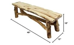 Mountain Woods Furniture Aspen Grizzly Collection Bench, 4', Beeswax/Linseed Oil Finish -Amazon Store 31jOYGY5FCL