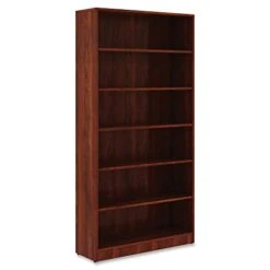 Lorell Essentials Book Rack, 73" X 36" X 12", Cherry