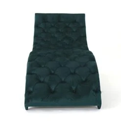 Christopher Knight Home Garret Tufted Velvet Chaise Lounge, Teal / Dark Brown -Amazon Store 31jkDx1U0VL