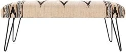 Artistic Weavers Questa Southwestern Hairpin Upholstered Bench, 18" X 48" X 16", Cream -Amazon Store 31jlcecQrdL