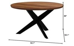 Homelegance Nelina 53" Round Dining Table, Walnut Espresso -Amazon Store 31jx5IG42tL