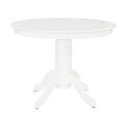 DOREL Living Aubrey 5 Piece Traditional Height Pedestal Dining Set, White -Amazon Store 31jxPAt7DrL