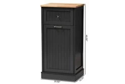 Baxton Studio Monica Kitchen Cabinet, Dark Grey/Oak Brown -Amazon Store 31jyE64KoDL