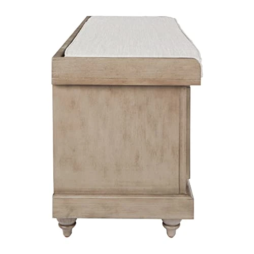 OSP Home Furnishings Dover Bench Antique Grey 5 OSP Home Furnishings Dover Bench Antique Grey - Image 3