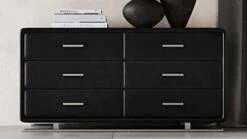 Zuri Vetro Accent Chest In Black Leatherette With Six Soft-Close Drawers 13 Zuri Vetro Accent Chest In Black Leatherette With Six Soft-Close Drawers -Amazon Store 31kFJZHkEaL