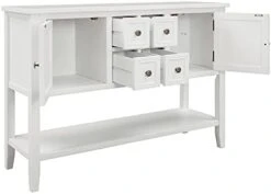 Merax Farmhouse Rustic Wood Buffet Dining Sideboard Storage Cabinet, Console Table With 4 Small Drawers, 2 Cabinet And Bottom Shelf, Antique Grey 25 Merax Farmhouse Rustic Wood Buffet Dining Sideboard Storage Cabinet, Console Table With 4 Small Drawers, 2 Cabinet And Bottom Shelf, Antique Grey -Amazon Store 31kNYPpSBL. AC