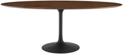 Modway Lippa 60" Oval-Shaped Mid-Century Modern Dining Table With Artificial Marble Top And White Base -Amazon Store 31kgmHpfNkL. AC