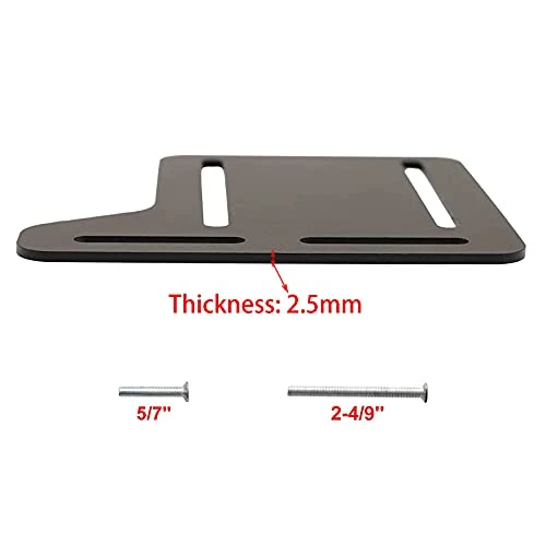 ABSOK Bed Frame Adapter Brackets, Headboard Attachment Bracket For Headboard Extra Heavy Duty,Queen Bed Modification Plate, Set Of 2 Bed Frame Brackets Adapter With Mounting Bolts (Black) 5 ABSOK Bed Frame Adapter Brackets, Headboard Attachment Bracket For Headboard Extra Heavy Duty,Queen Bed Modification Plate, Set Of 2 Bed Frame Brackets Adapter With Mounting Bolts (Black) - Image 3