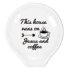 Littlefa Funny Coffee Quote This House Runs On Jesus And Black Sign Ceramic Spoon Holder-Coffee Rest -Coffee Station Decor Bar Accessories-Coffee Lovers Gift For Women Men 1 Littlefa Funny Coffee Quote This House Runs On Jesus And Black Sign Ceramic Spoon Holder-Coffee Rest -Coffee Station Decor Bar Accessories-Coffee Lovers Gift For Women Men -Amazon Store 31kqvF8Ho7L