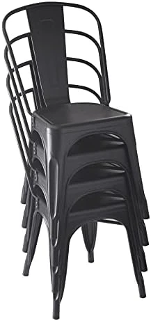 Amazon Basics 33DC01S4-BK Chair, Black, 20.1"D X 17.1"W X 33.5"H 10 Amazon Basics 33DC01S4-BK Chair, Black, 20.1"D X 17.1"W X 33.5"H - Image 8