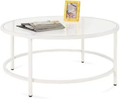 Best Choice Products 36in Modern Round Tempered Glass Accent Side Coffee Table For Living Room, Dining Room, Tea, Home Décor W/Metal Frame, Non-Marring Foot Caps - Black 15 Best Choice Products 36in Modern Round Tempered Glass Accent Side Coffee Table For Living Room, Dining Room, Tea, Home Décor W/Metal Frame, Non-Marring Foot Caps - Black -Amazon Store 31lCS6l77RL. AC
