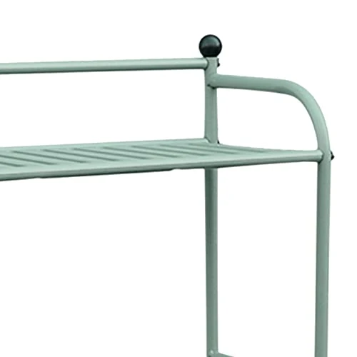 HAPPCUCOE 4 Tier Kitchen Storage Rack Bathroom Shelf Modern Shelving Organizer Bakers Rack Microwave Oven Stand For Living Room,Bedroom,Study, Dining Room Green 6 HAPPCUCOE 4 Tier Kitchen Storage Rack Bathroom Shelf Modern Shelving Organizer Bakers Rack Microwave Oven Stand For Living Room,Bedroom,Study, Dining Room Green - Image 4