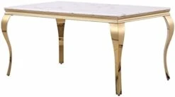 Anewsun Dining Room Table, 63" Dining Room Table,Black Table Top With Texture And Mirror Metal Legs, Modern Dining Table For 4 To 6 Suitable For Kitchen, Dining Room -Amazon Store 31lLDtDI6TL. AC