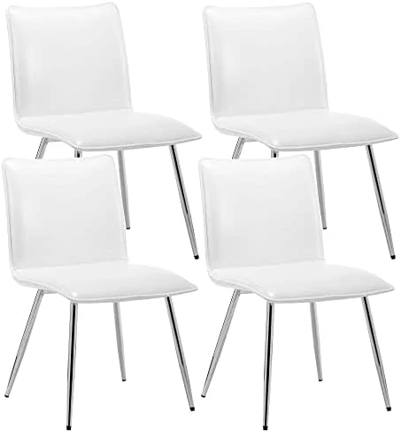 DUHOME PU Leather Dining Chairs Kitchen Chairs Set Of 4 Side Chair For Dining Room Living Room Yellowish-Brown 12 DUHOME PU Leather Dining Chairs Kitchen Chairs Set Of 4 Side Chair For Dining Room Living Room Yellowish-Brown - Image 10