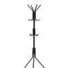 Free-Standing Coat Rack Metal Stand - Hall Tree Entry-Way Furniture Best For Hanging Up Jacket, Purse, Hand-Bag, Cloth, Hat, Winter Scarf Holder - Home Or Office Floor Hanger 12-Hooks Organizer, Black -Amazon Store 31mELjIuKCL