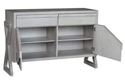 Pilaster Designs Indoor Home Decorative Furniture Figaro 9 Piece Counter Height Storage Dining Set, Wash Gray Wood (Table, 8 Chairs) -Amazon Store 31mFXAs4IML 1